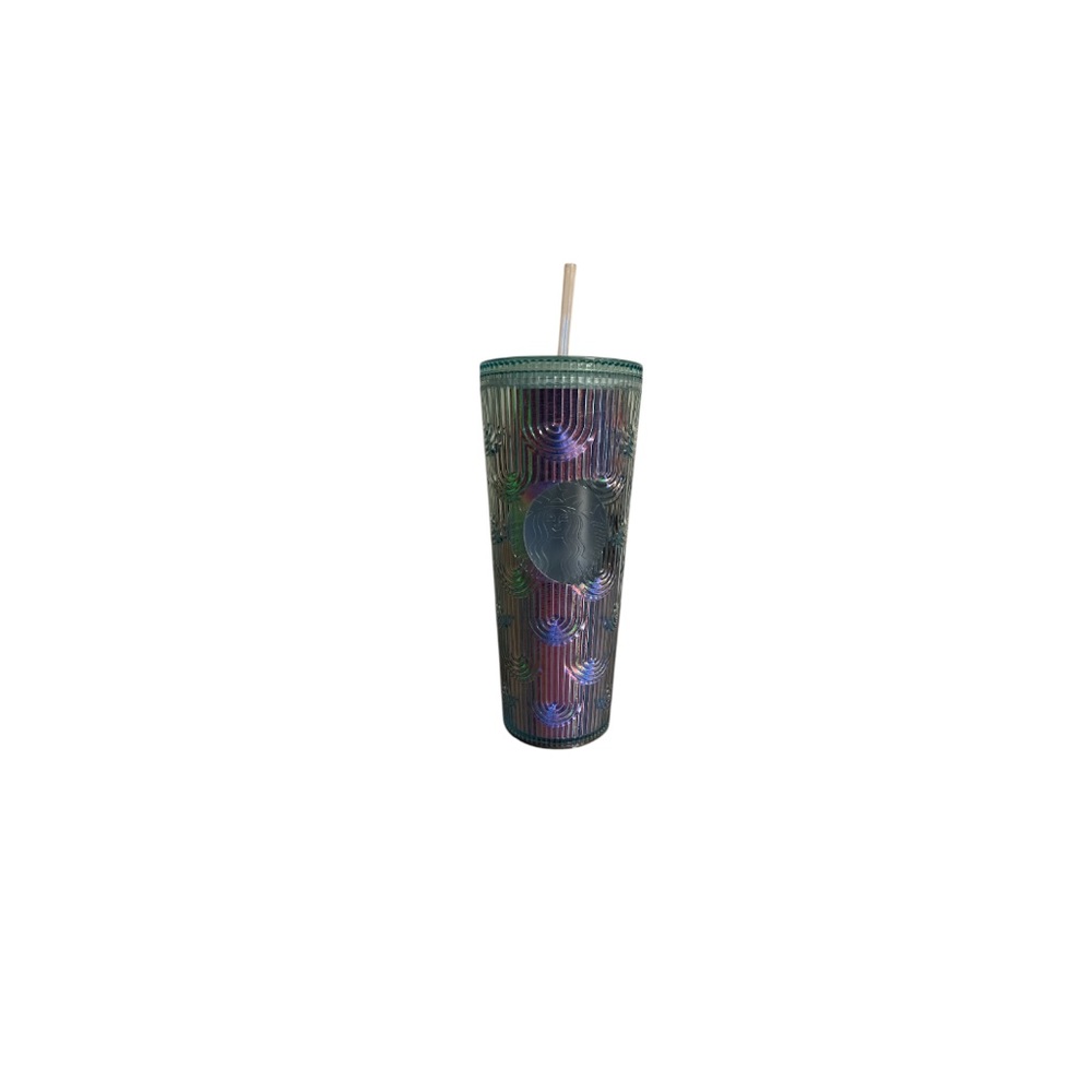 Starbucks Green and Purple Iridescent 24 oz Cold Cup from 2022